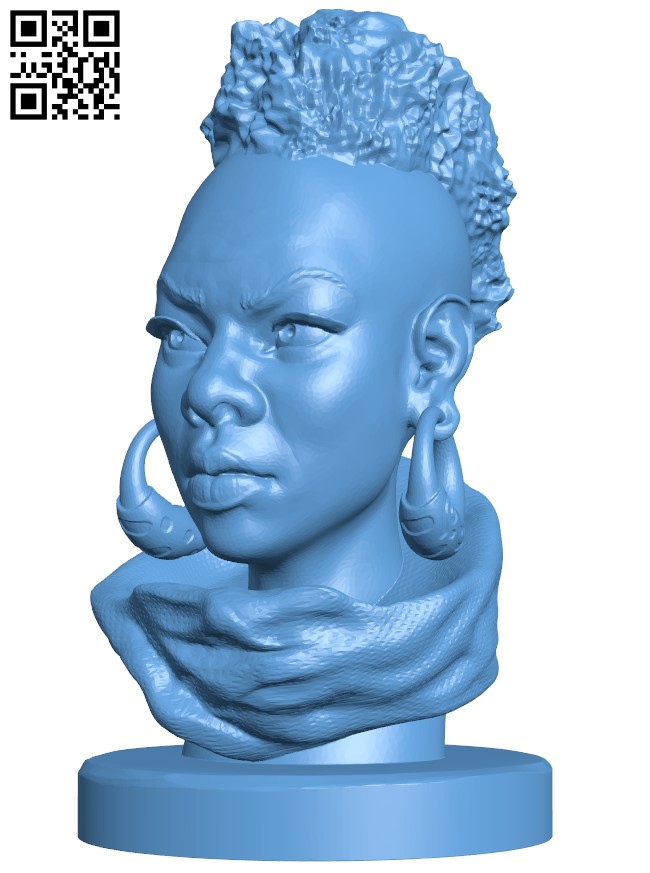 Woman head H004144 file stl free download 3D Model for CNC and 3d printer