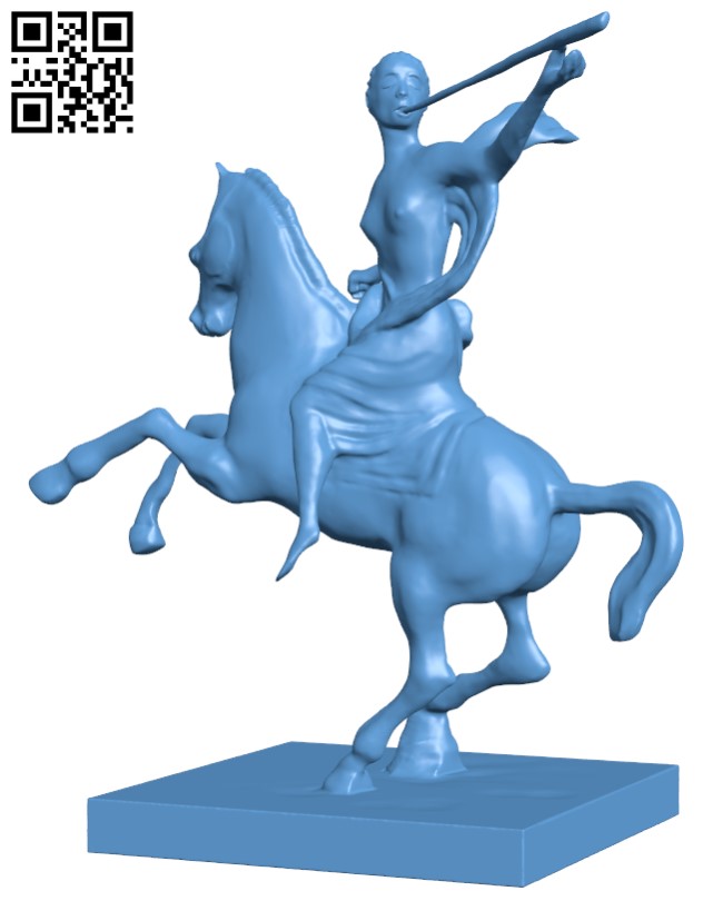 Woman on a horse H004145 file stl free download 3D Model for CNC and 3d printer