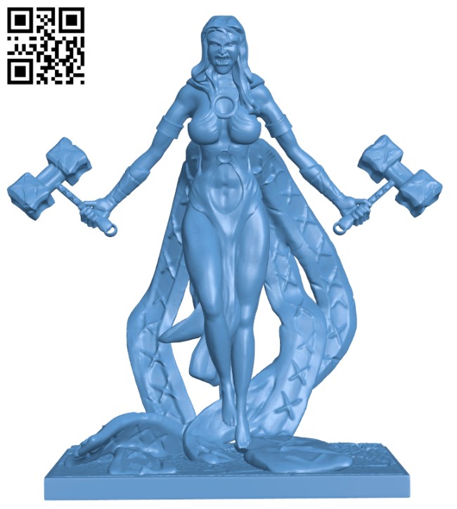 Women Warrior - Beast Hunter H003974 file stl free download 3D Model for CNC and 3d printer