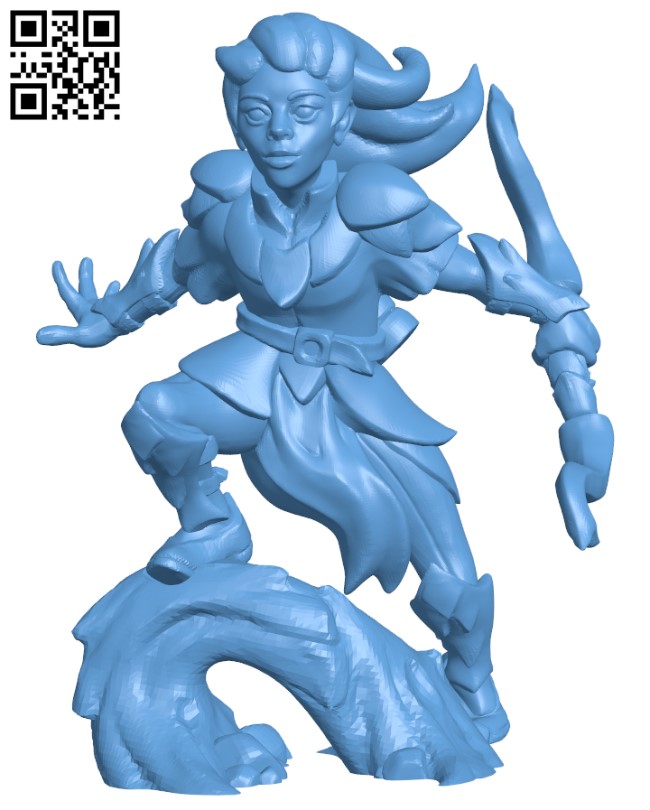 Wood Elf Ranger H003617 file stl free download 3D Model for CNC and 3d printer