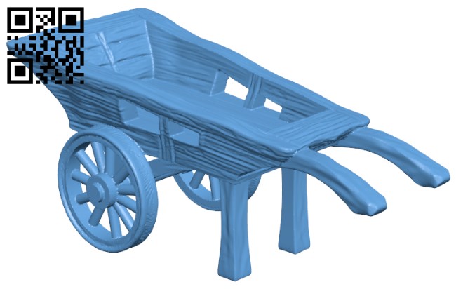Wooden Cart H003975 file stl free download 3D Model for CNC and 3d printer