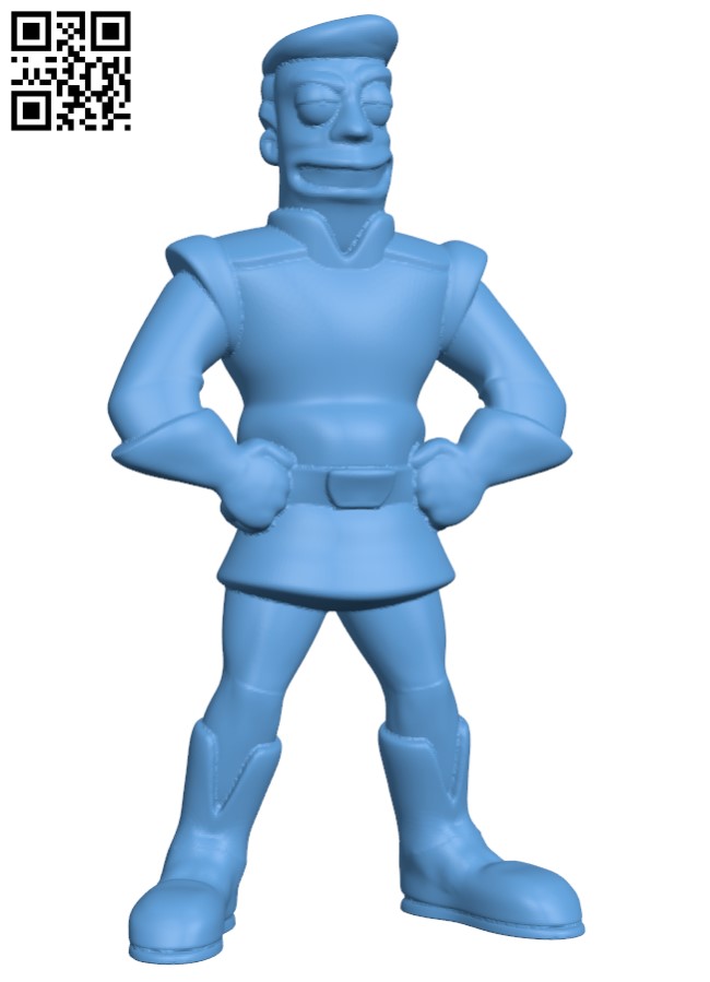 Zapp Brannigan - Futurama H003977 file stl free download 3D Model for CNC and 3d printer