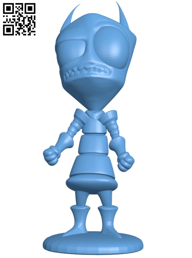 Zim - Invader Zim H004155 file stl free download 3D Model for CNC and 3d printer