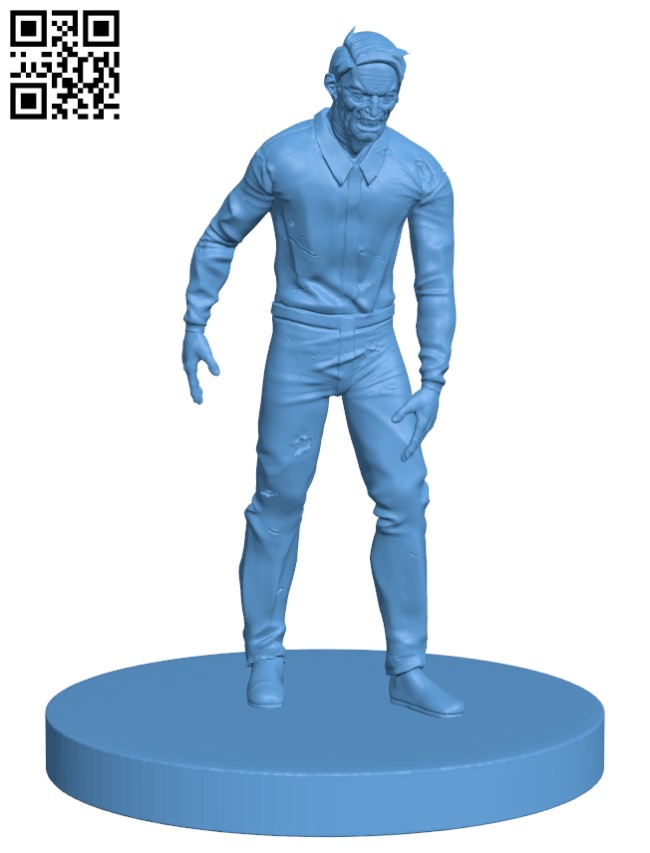 Zombie H003857 file stl free download 3D Model for CNC and 3d printer
