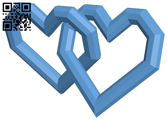 nterlinked Hearts H003357 file stl free download 3D Model for CNC and 3d printer