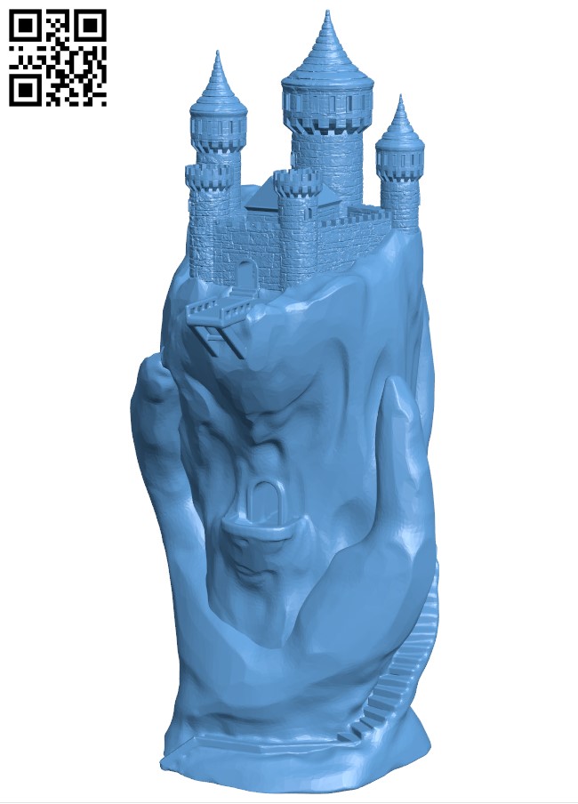 Abode of the hand H004788 file stl free download 3D Model for CNC and 3d printer