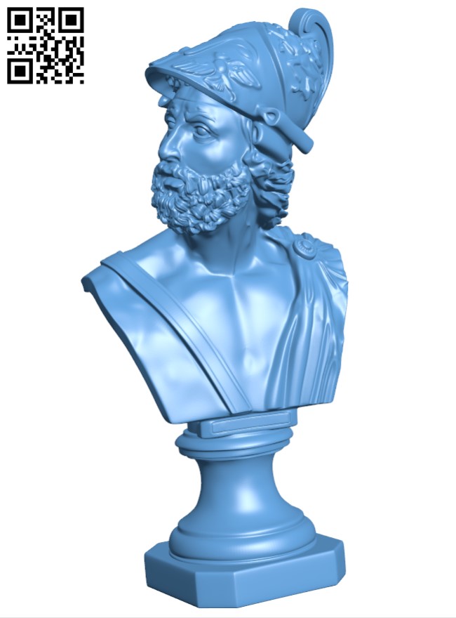 Ajax bust H004368 file stl free download 3D Model for CNC and 3d printer