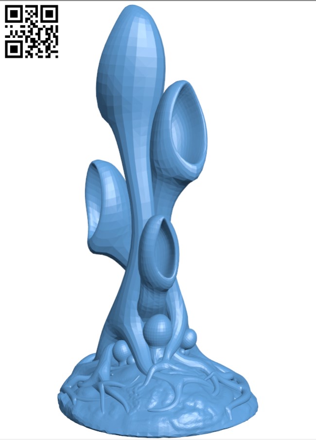 Alien Vegetation H004496 file stl free download 3D Model for CNC and 3d printer
