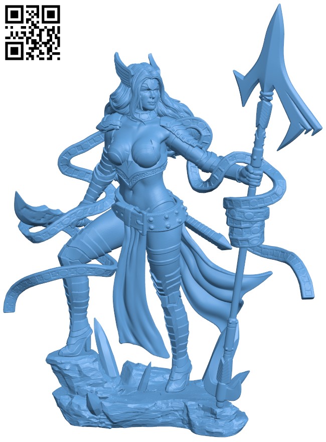 Angela - Marvel Comics H004670 file stl free download 3D Model for CNC and 3d printer