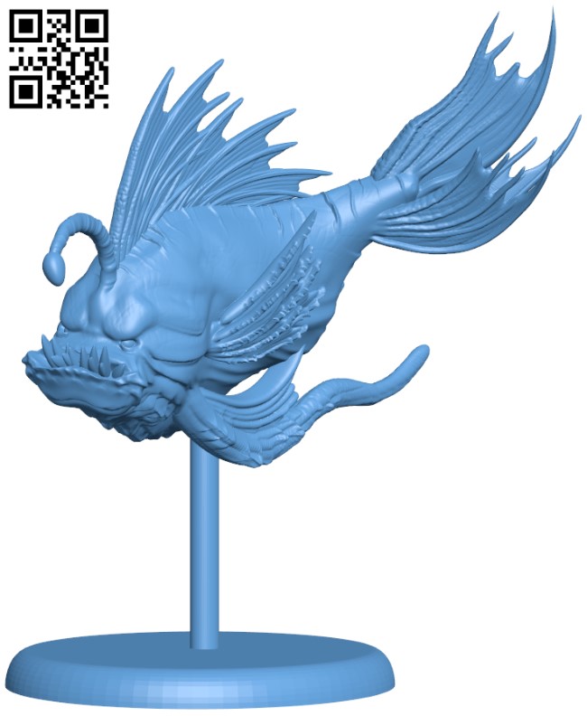 Angler Fish H004611 file stl free download 3D Model for CNC and 3d printer