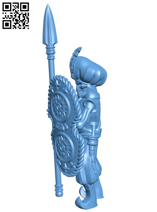 Arabian skeleton warrior H004612 file stl free download 3D Model for CNC and 3d printer