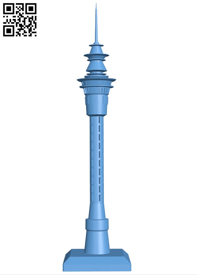 Auckland Sky Tower - New Zealand H004794 file stl free download 3D Model for CNC and 3d printer