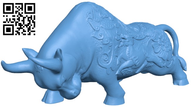 Bull sculpture H004383 file stl free download 3D Model for CNC and 3d printer