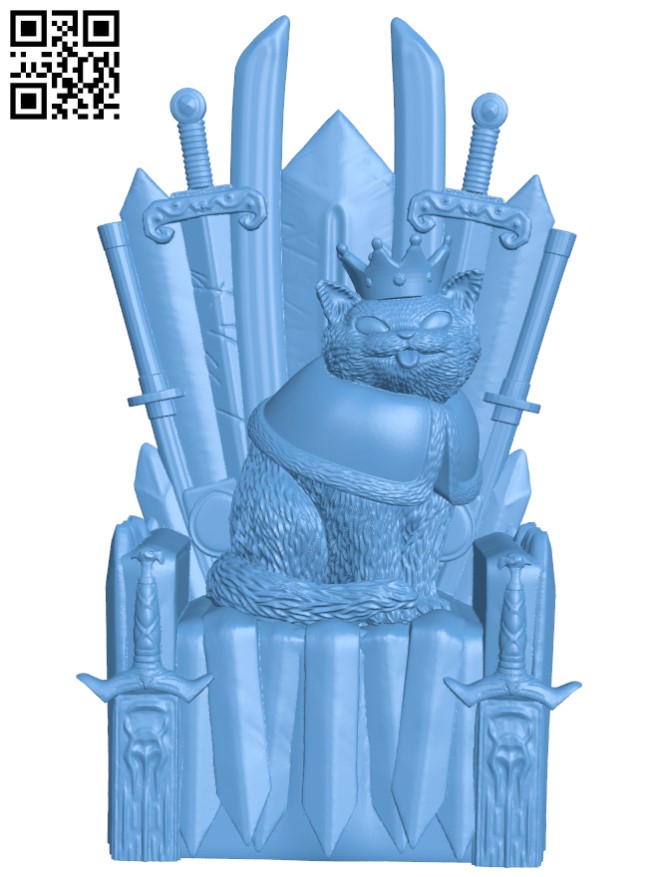 Cat King H004618 file stl free download 3D Model for CNC and 3d printer