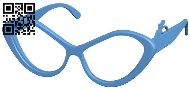 Cat eye glasses H004194 file stl free download 3D Model for CNC and 3d printer