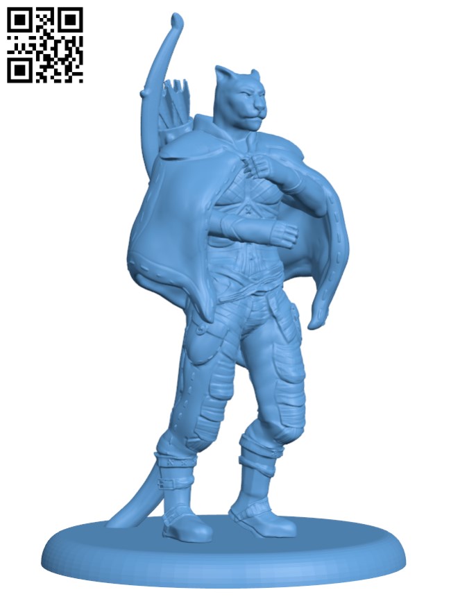 Catfolk Ranger H004161 file stl free download 3D Model for CNC and 3d printer