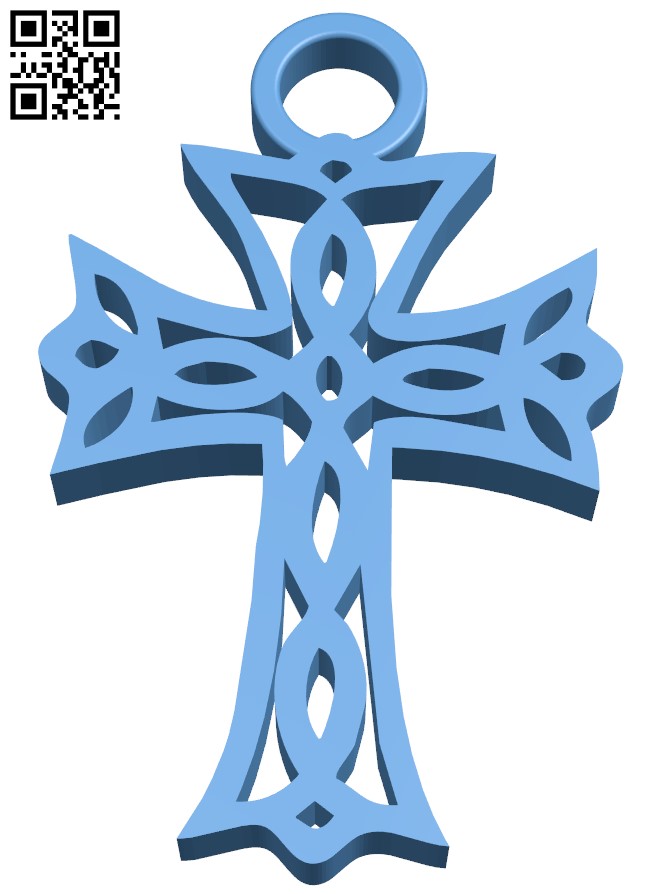 Celtic cross pendant H004733 file stl free download 3D Model for CNC and 3d printer