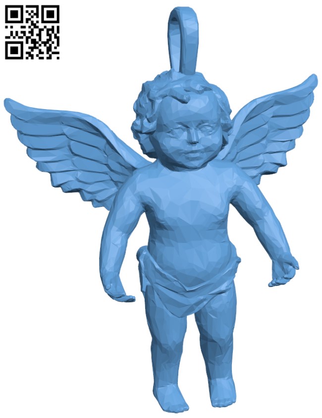 Cherub Pendant H004735 file stl free download 3D Model for CNC and 3d printer