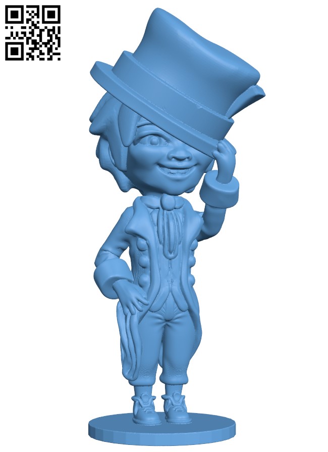 Chibi Hatter H004808 file stl free download 3D Model for CNC and 3d printer