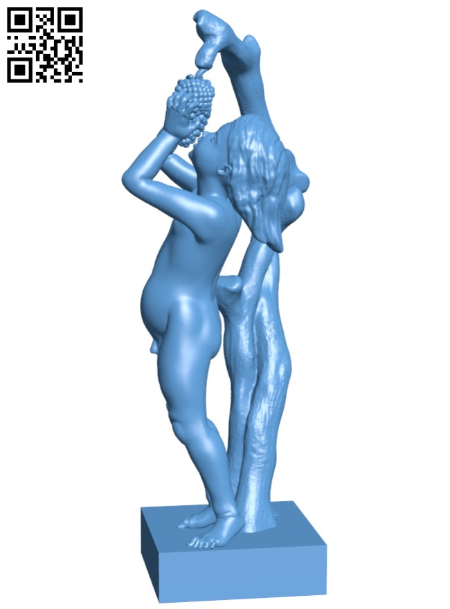 Child with grapes H004621 file stl free download 3D Model for CNC and 3d printer