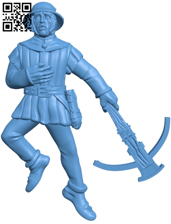 Crossbow man corpse H004163 file stl free download 3D Model for CNC and 3d printer