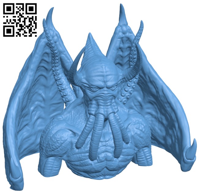 Cthulhu bust H004681 file stl free download 3D Model for CNC and 3d printer