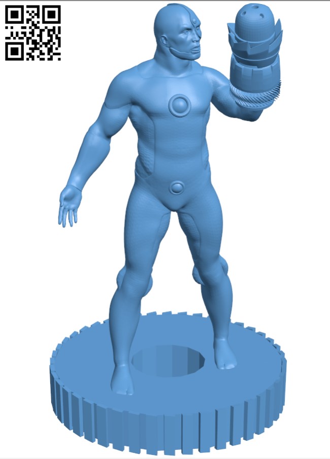 Cyborg - Superhero H004394 file stl free download 3D Model for CNC and 3d printer