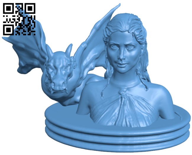 Daenerys Targaryen - Game of Thrones H004257 file stl free download 3D Model for CNC and 3d printer