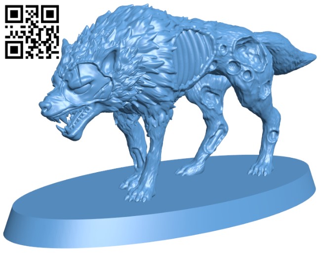 Dire Wolf H004399 file stl free download 3D Model for CNC and 3d printer