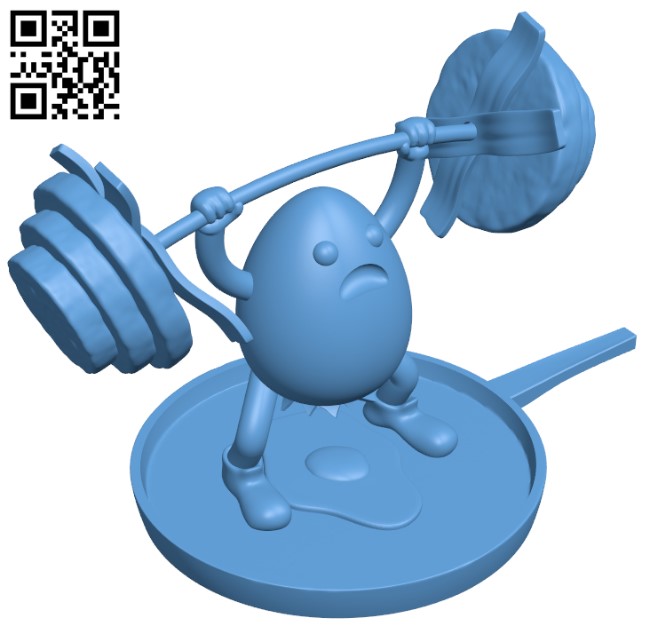 Egg Weightlifter Blowout H004404 file stl free download 3D Model for CNC and 3d printer