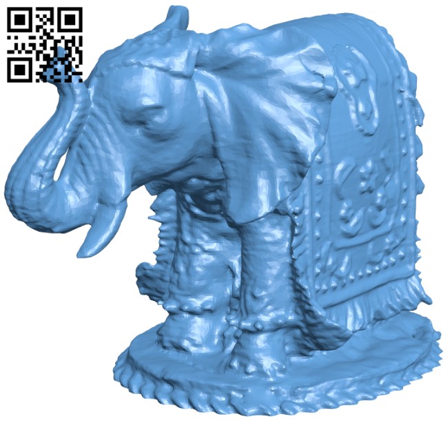 Elephant Sculpture H004405 file stl free download 3D Model for CNC and 3d printer