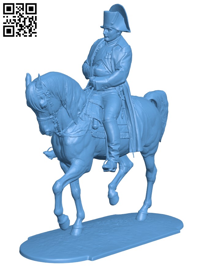 Equestrian statue of Napoleon H004687 file stl free download 3D Model for CNC and 3d printer