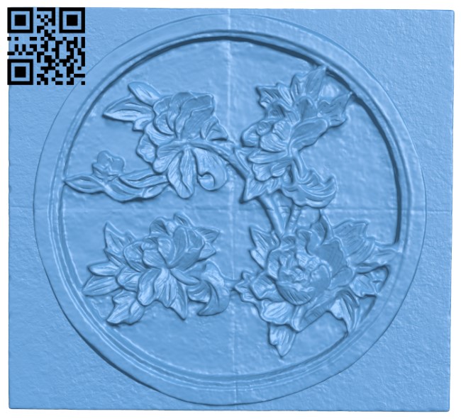 Flower relief H004536 file stl free download 3D Model for CNC and 3d printer
