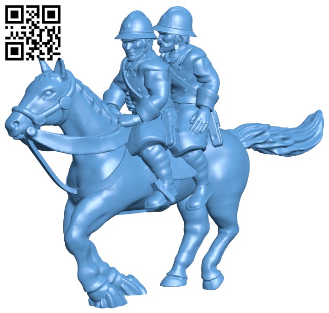 French cavalry H004690 file stl free download 3D Model for CNC and 3d printer
