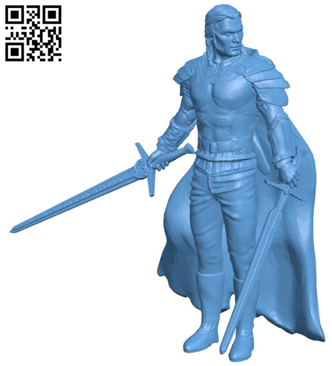 Geralt of Rivia H004264 file stl free download 3D Model for CNC and 3d printer