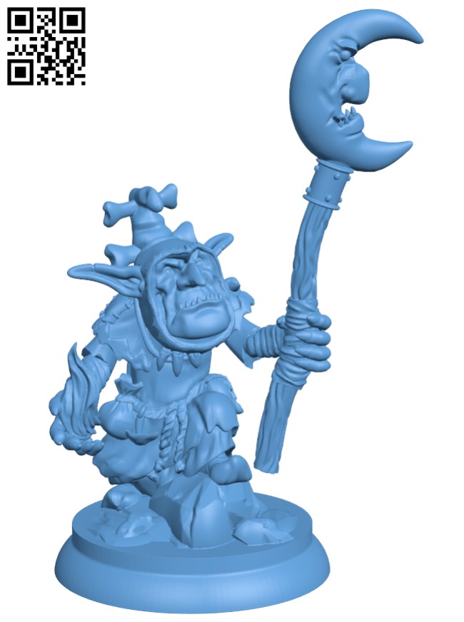 Goblin shaman H004628 file stl free download 3D Model for CNC and 3d printer