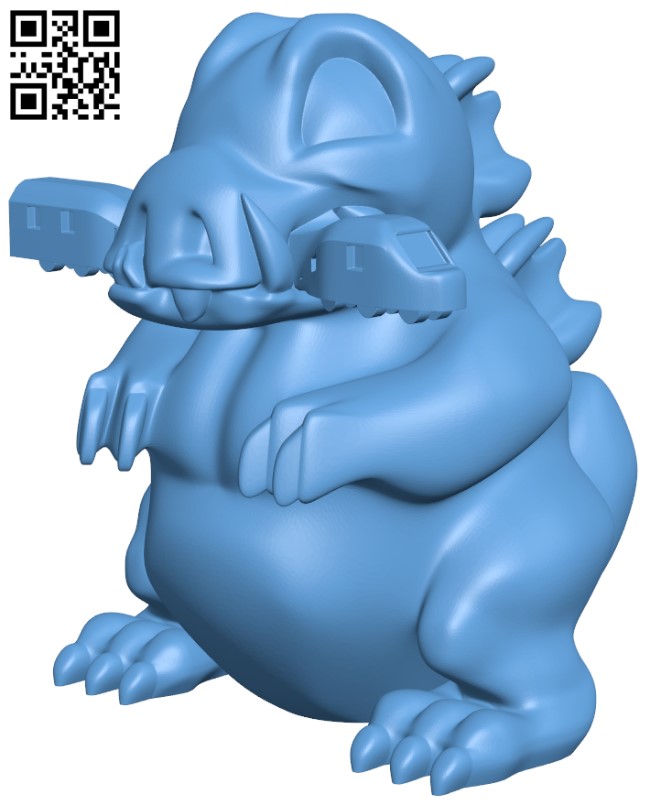 Godzilla H004824 file stl free download 3D Model for CNC and 3d printer