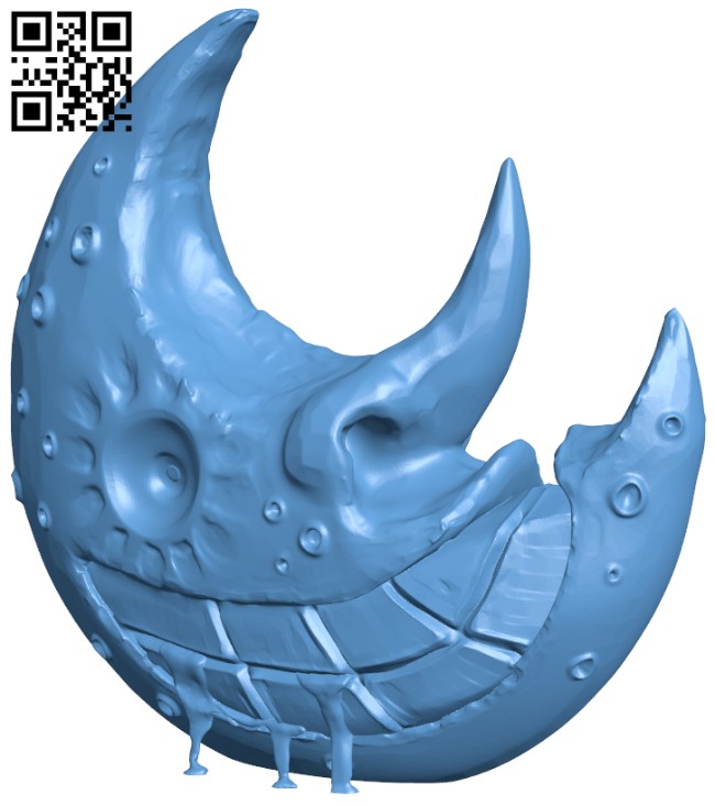 Grinning Moon Lamp H004328 file stl free download 3D Model for CNC and 3d printer