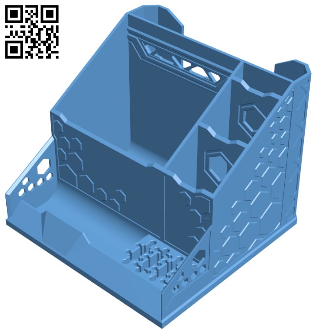 HEX Desk Organiser H004829 file stl free download 3D Model for CNC and 3d printer