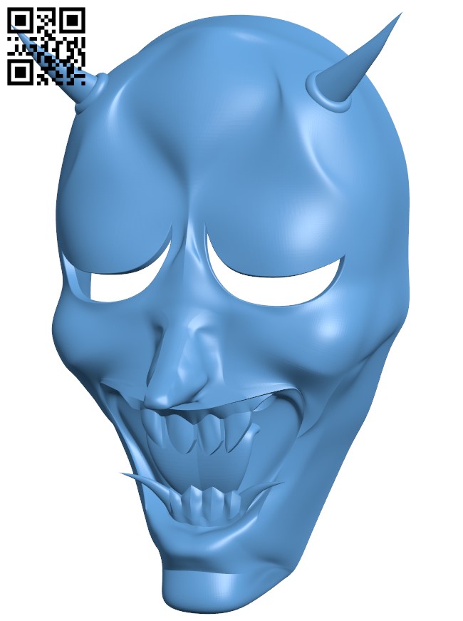 Hannya Mask H004697 file stl free download 3D Model for CNC and 3d printer