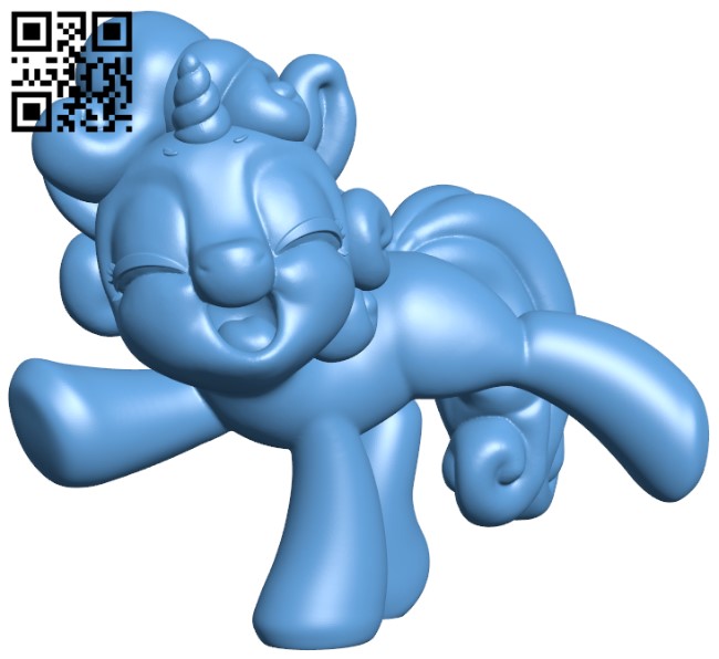 Happy Sweetie Belle Unicorn H004543 file stl free download 3D Model for CNC and 3d printer