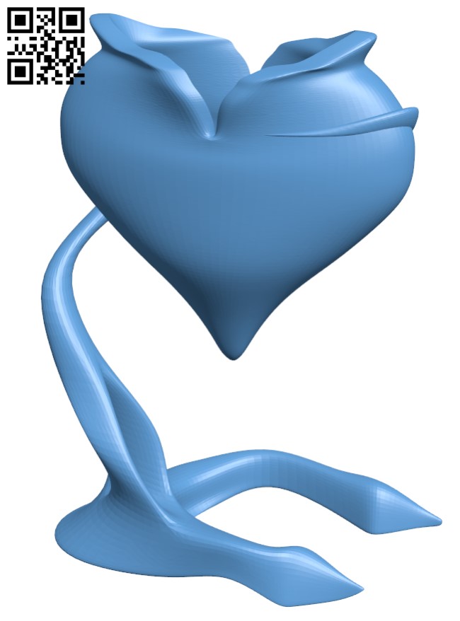 Heart Vase H004333 file stl free download 3D Model for CNC and 3d printer