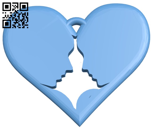 Heart couple pendant H004209 file stl free download 3D Model for CNC and 3d printer
