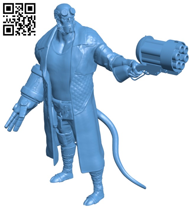 Hellboy figure H004633 file stl free download 3D Model for CNC and 3d printer
