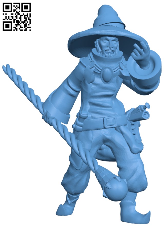 Human male mage H004170 file stl free download 3D Model for CNC and 3d printer