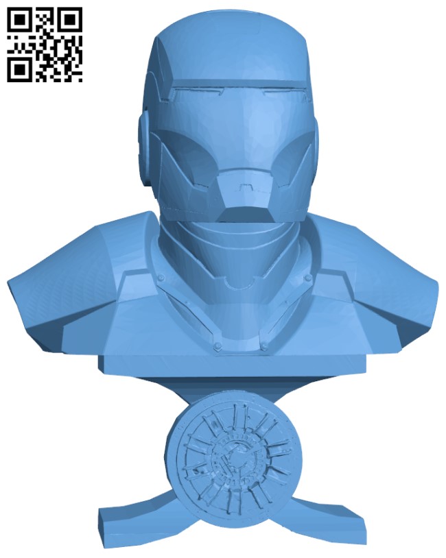 Ironman bust - Superhero H004832 file stl free download 3D Model for CNC and 3d printer