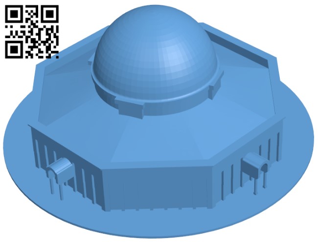 Jerusalem - Dome of the Rock H004833 file stl free download 3D Model for CNC and 3d printer