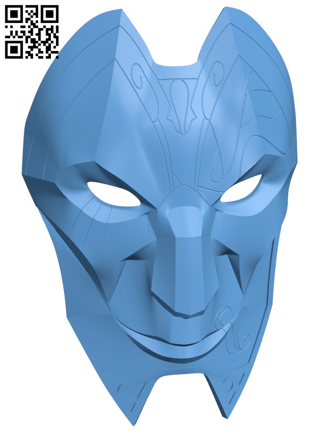 Jhin's Mask H004708 file stl free download 3D Model for CNC and 3d printer