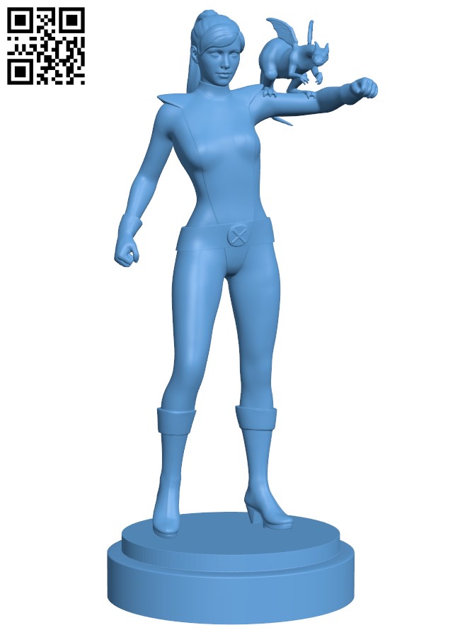 Kitty Pryde and Lockheed - Xmen H004710 file stl free download 3D Model for CNC and 3d printer