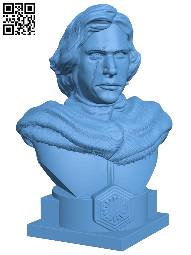 Kylo Ren bust H004553 file stl free download 3D Model for CNC and 3d printer
